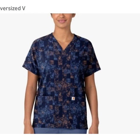 Carhartt Scrubs C13314 Women's Force Cross-Flex Modern Fit Oversized V Sz Small - Picture 2 of 2